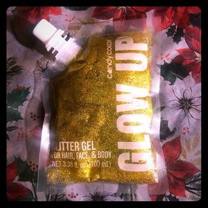 Gold holographic all over glitter gel